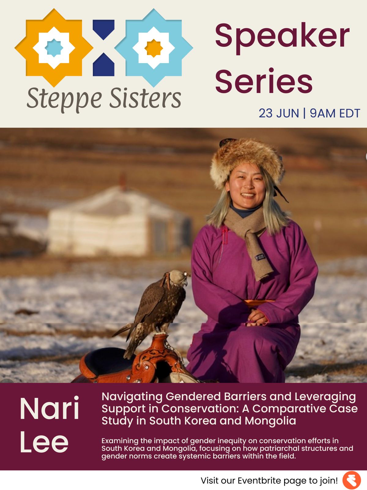 Steppe Sisters Speaker Series: Nari Lee